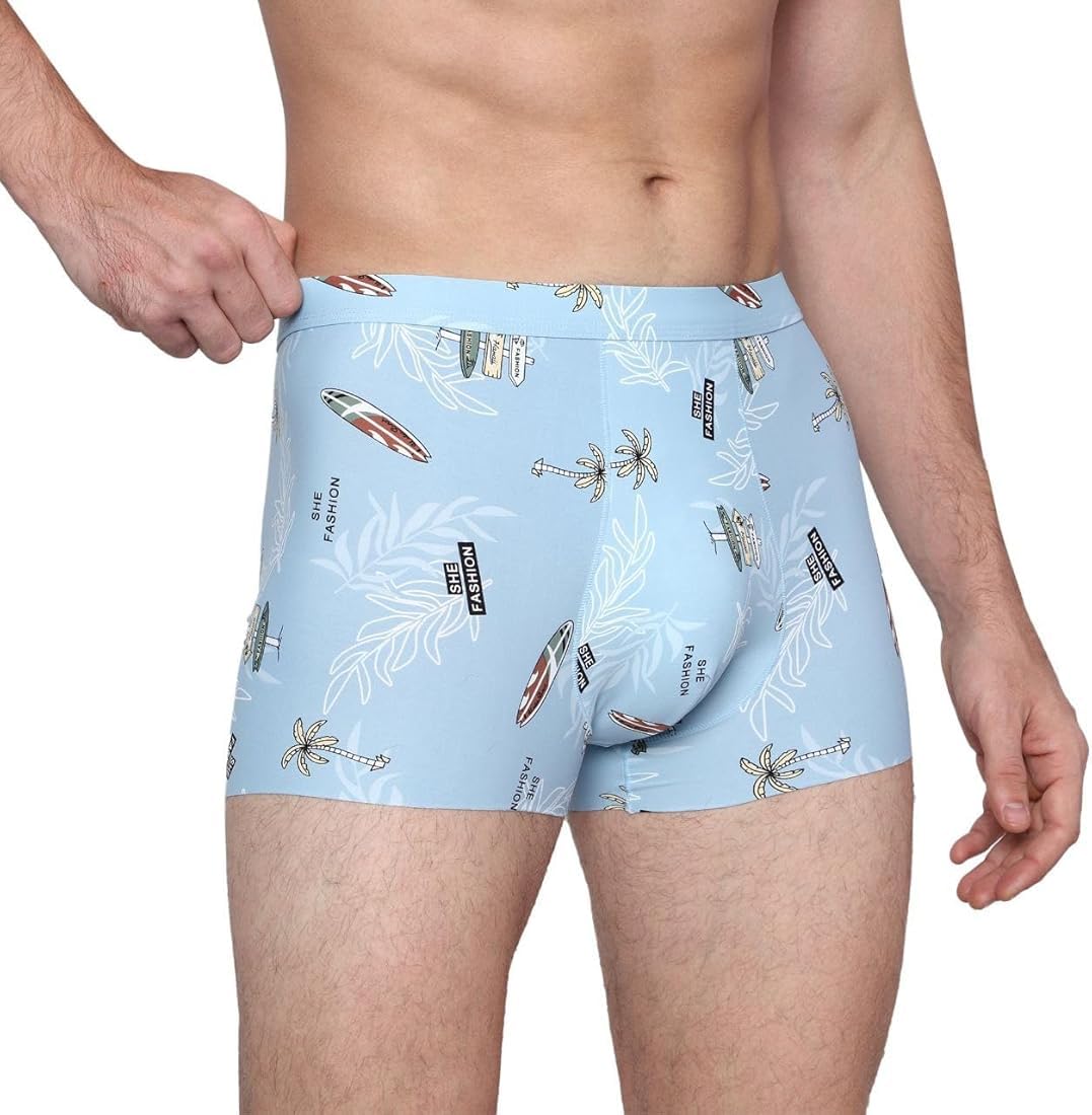 mg mart Men's Boxer Shorts, Tropical Print, Surf Fashion Theme Men's Ultra Soft Ice Silk Lycra Material 3D Printed Comfortable Underwear | Light-Weight | Breathable | Anti-Bacterial (Multi-Colored)-picture-53