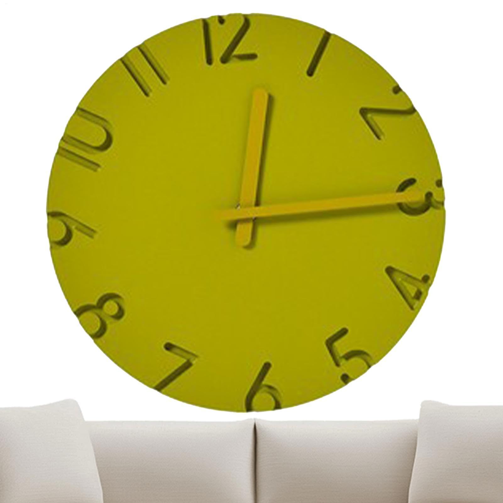 Horloge moderne texture ciment 30,5 cm : décoration murale salon