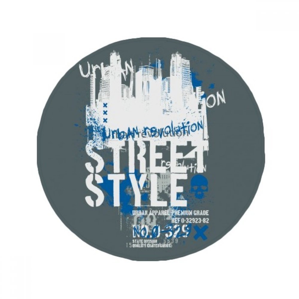 Cadeau tapis rond graffiti 80cm pour décoration de cuisine