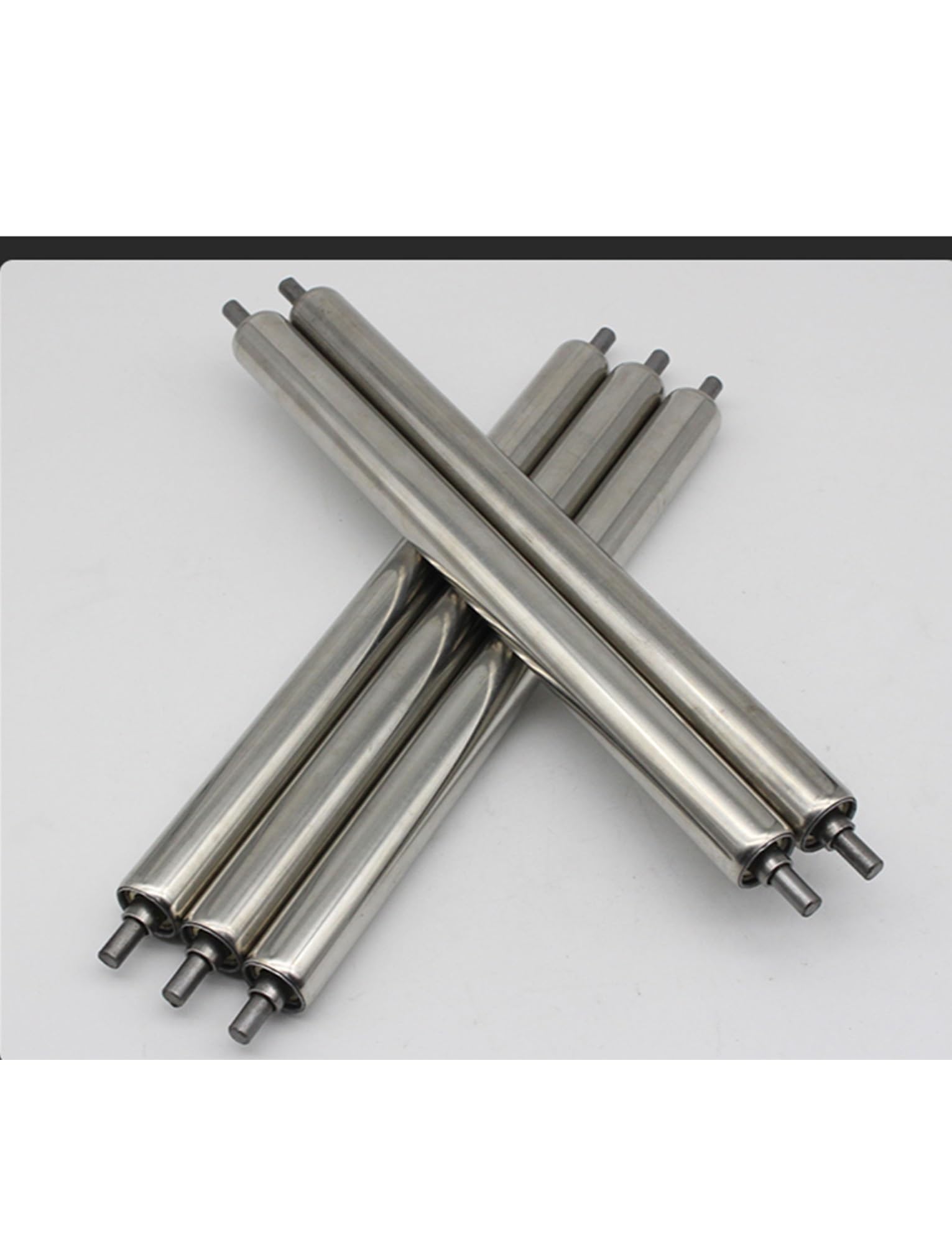 Générique Rouleau de convoyeur en Acier Inoxydable - Galet tendeur de 25 mm de diamètre pour chaîne de Montage, Non motorisé, Longueur 200 mm (8 po), composant Durable pour convoyeur Industriel