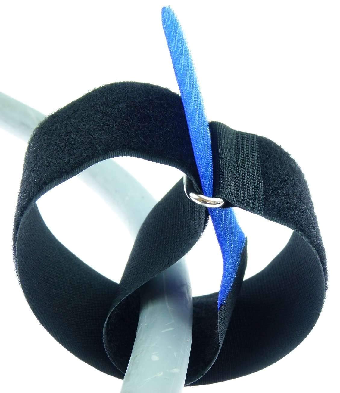 100x 50 cm x 50 mm wiederverschließbare Klett-Kabelbinder MEHRFARBIG mit Metall-Öse - Kabel-Klettband 500 mm wiederverwendbar