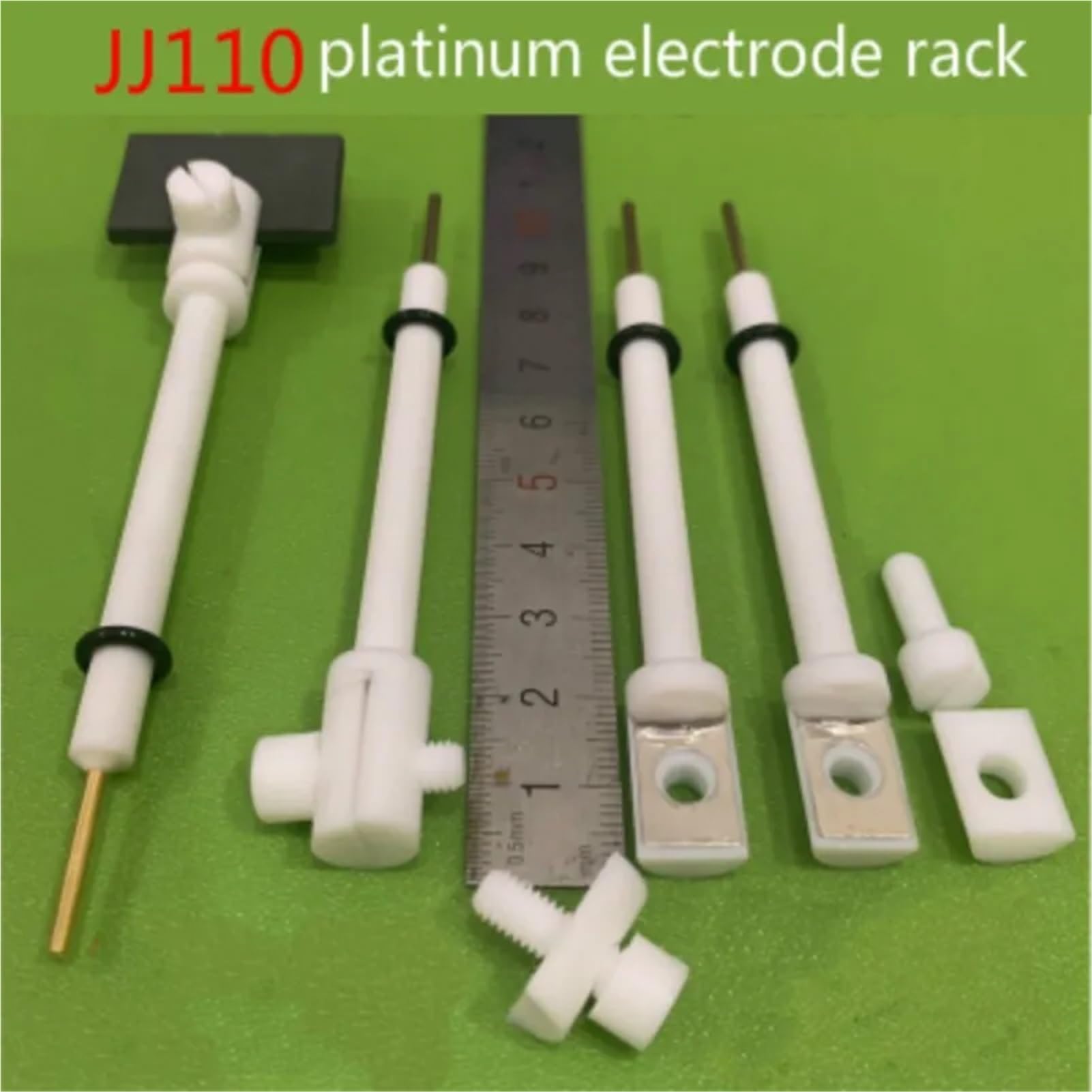 sujeniir JJ110 Upgrade Platinum Plate Electrode clamp Platinum Working Electrode clamp Pt Working Electrode clamp(10X15mm)