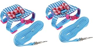 Ipetboom 2 Conjuntos De Arnês De Hamster Arnês De Furão Coleira De Cachorro Listrado Camiseta Colete De Coelho Arnês De Caminhada De Coelho Arnês De Colete De Coelho Arnês De Pequeno