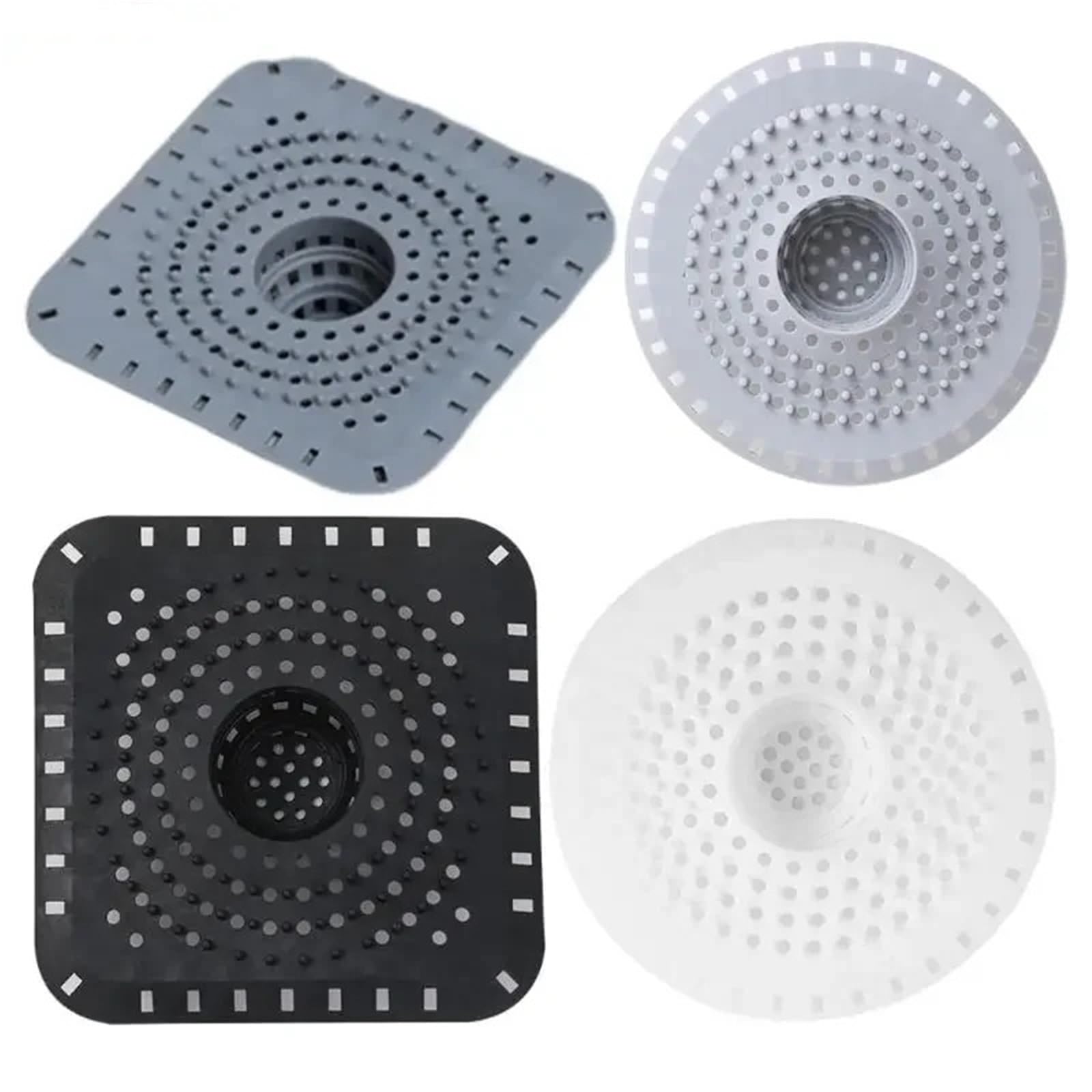 Protectores de Drenaje Silicona Flexibles, Filtro Pelo for Fregadero, prevención for Cocina y baño, 5 uds para Bañera,Ducha