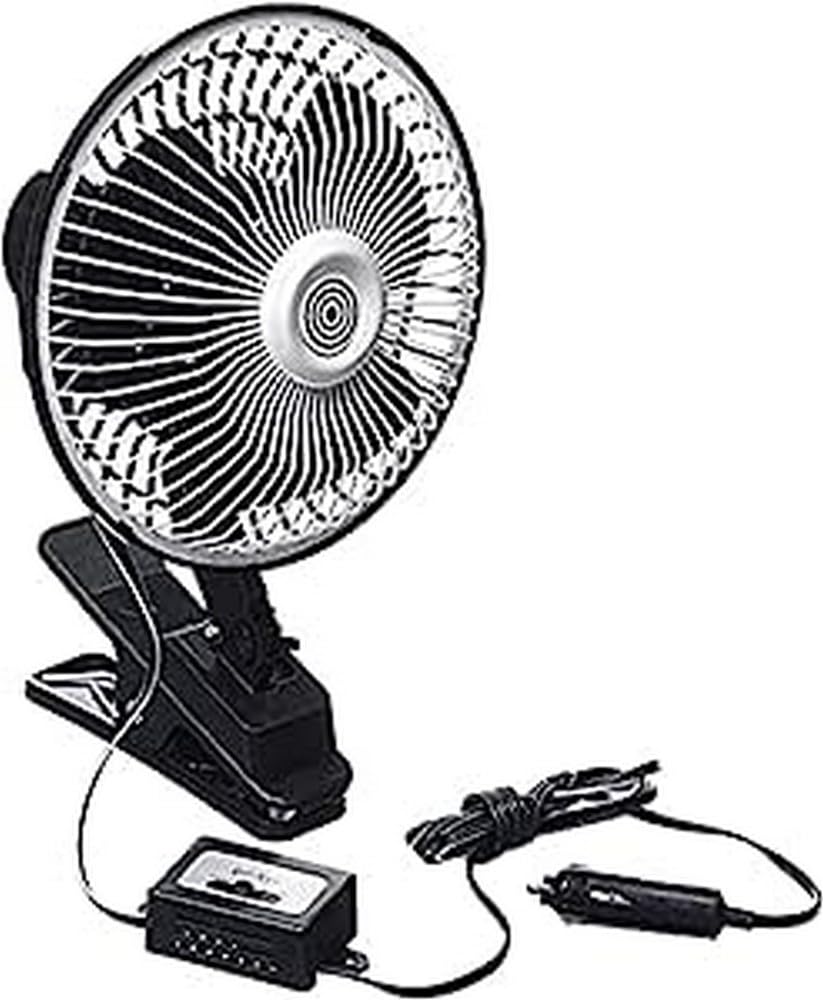 All Ride 72227 Ventilateur 15 cm 6 pouces 12 V Régulateur de Flux Câble 2 m