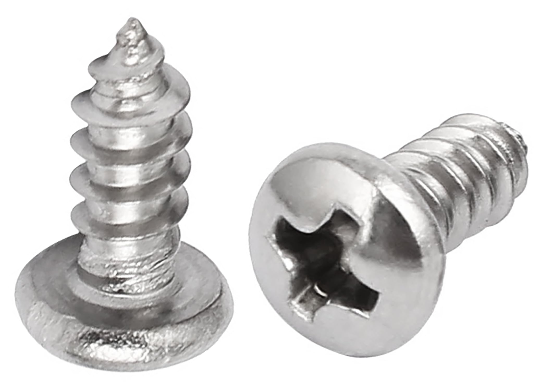 NACX M4 x 10mm Phillips Pan Head Pointed Tail Self Drilling Wood Screws, 304 Stainless Steel Metal Drywall Screw, Cross Mushroom Head Self Tapping