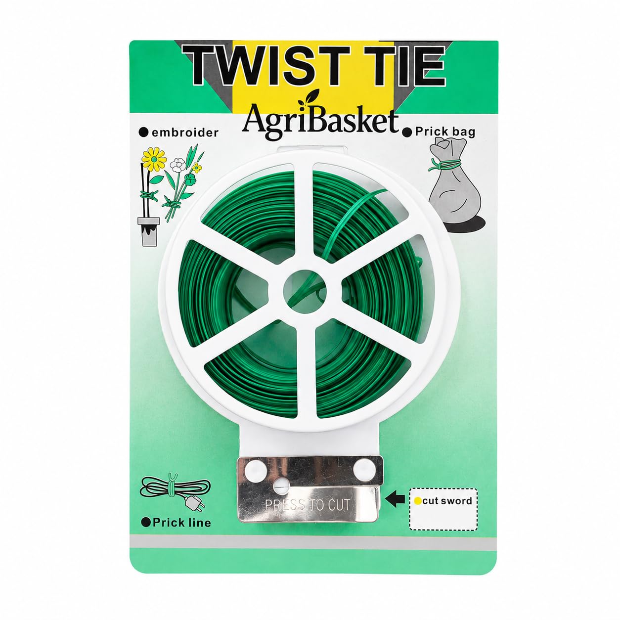 Garden Twist Tie Wire Roll (50m) with Built-in Cutter | Flexible PVC Coated Plant Support Wire & Cable Organizer for Home, Office & Gardening (1, Green) | 50m Flexible PVC Coated Twist Tie-image-37