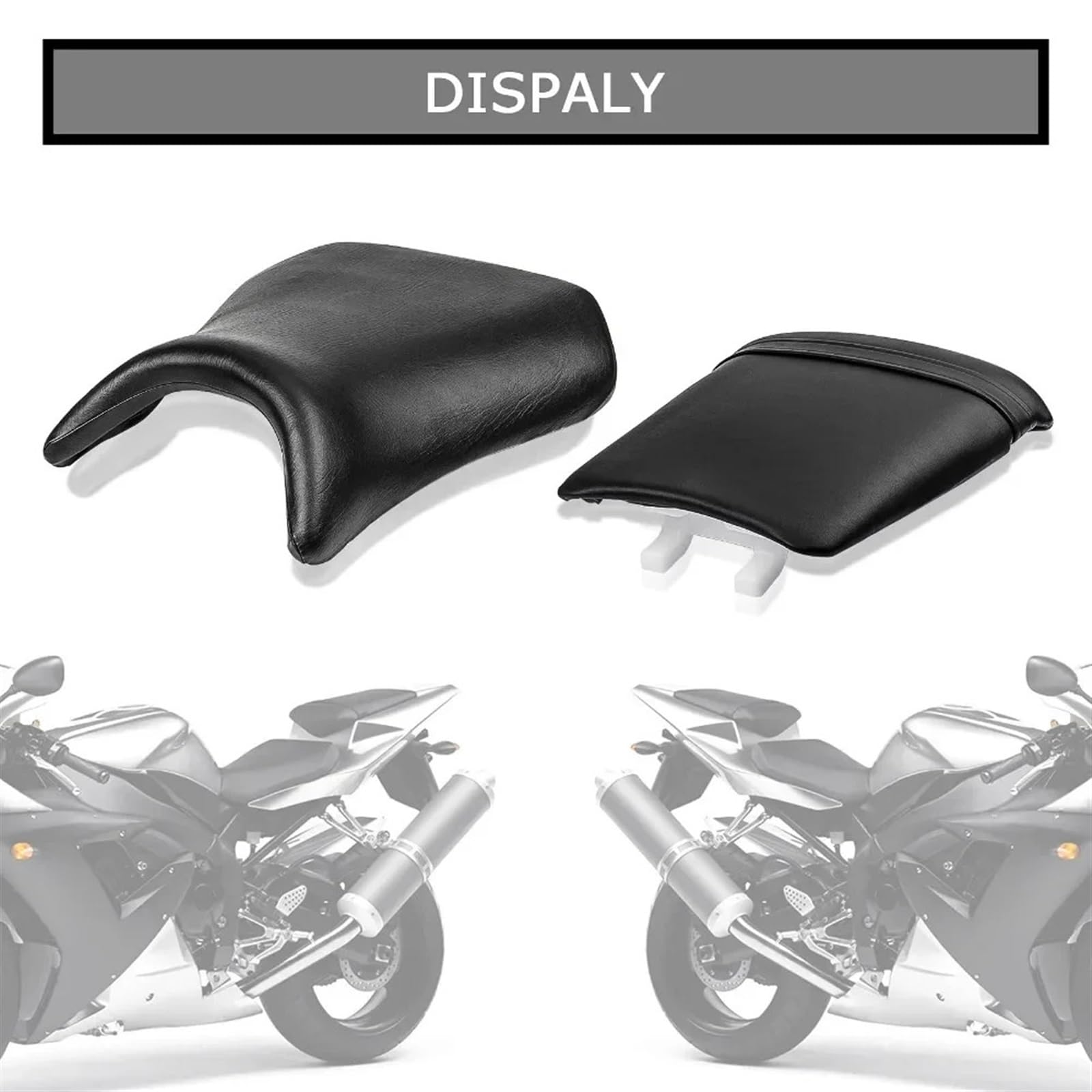 Akcesoria motocyklowe Kierowca z przodu, pasażer z tyłu, na siedzenie, poduszkę pasażera, dla, YZF R1 2002 2003 pokrowiec na poduszkę tylnego siedzenia motocykla