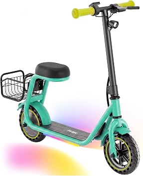 Hiboy Q2 Lite Electric Scooter for Kids w/Seat, 3-Speed, Brake, Ages 4-10