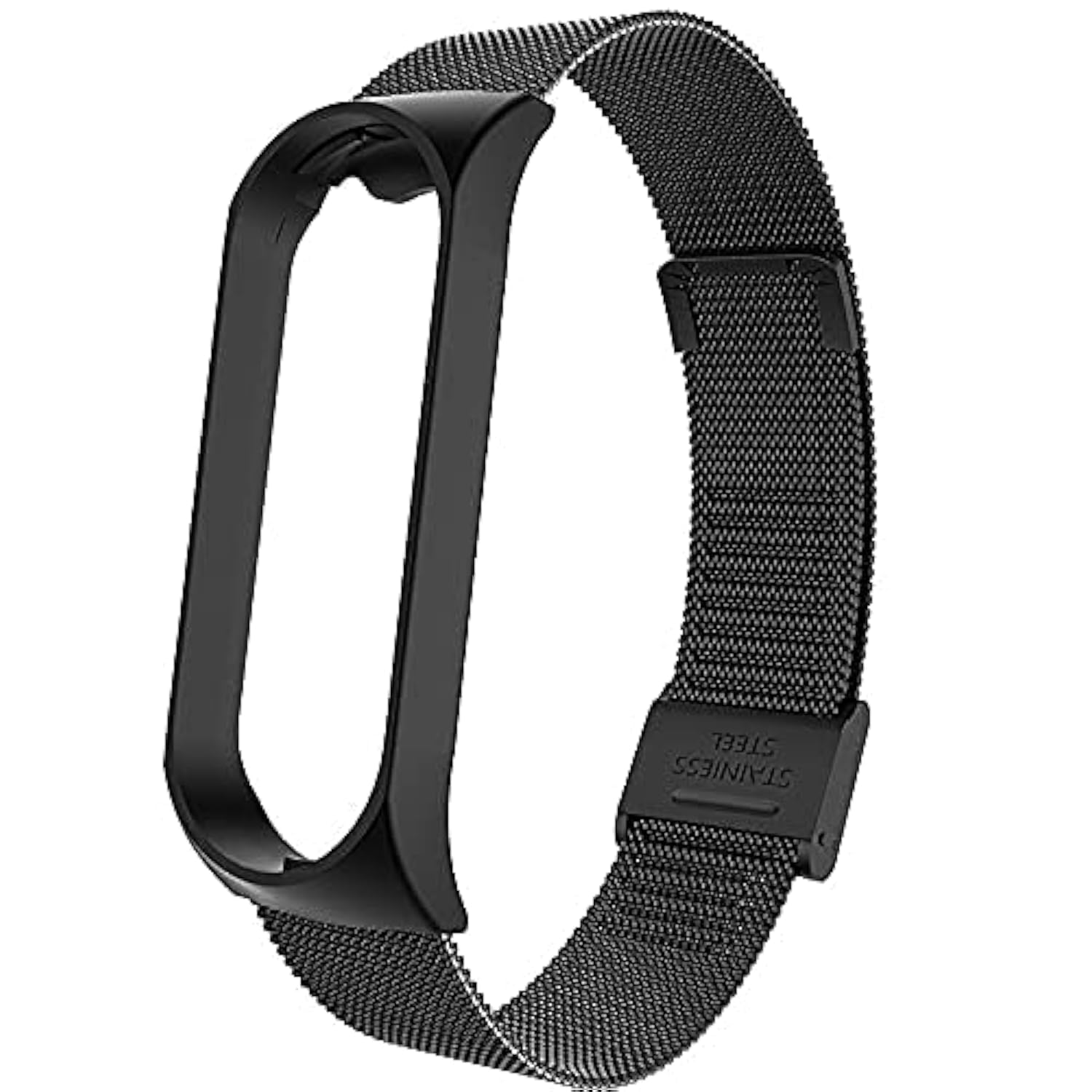 Metal Strap Compatible with Mi Band 6 / Mi Band 5/ Mi Band 4 / Mi Band 3, Smart Watch Wristbands Replacement Accessories (Black)