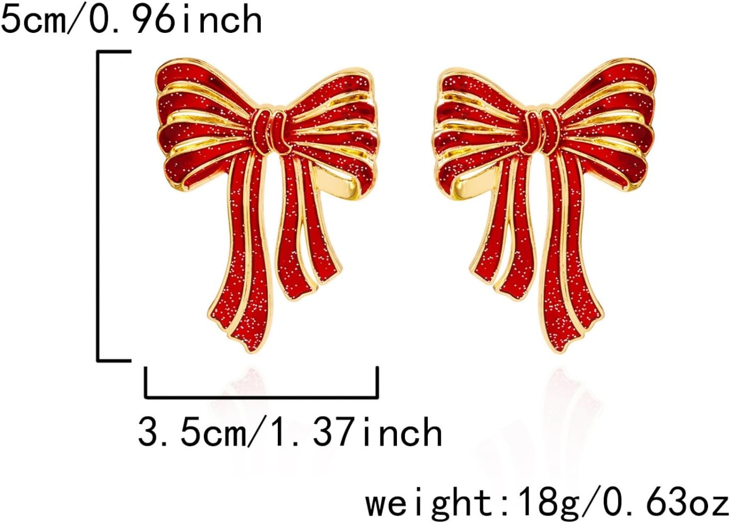 Christmas Bow Earrings for Women Funny Cute Rhinestone Light Bulbs Candy Earrings Christmas Jewelry Gifts - Image 6