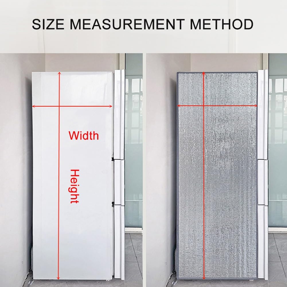 Wiederverwendbar Kühlschrank Isolierfolie, Reflexionsfolie für Gefrierschrank und Kühlraum, Isolierfolie Dämmfolie Sonnenschutz und Temperaturregulierender(Magnetic Sticker,50 x 170 cm)