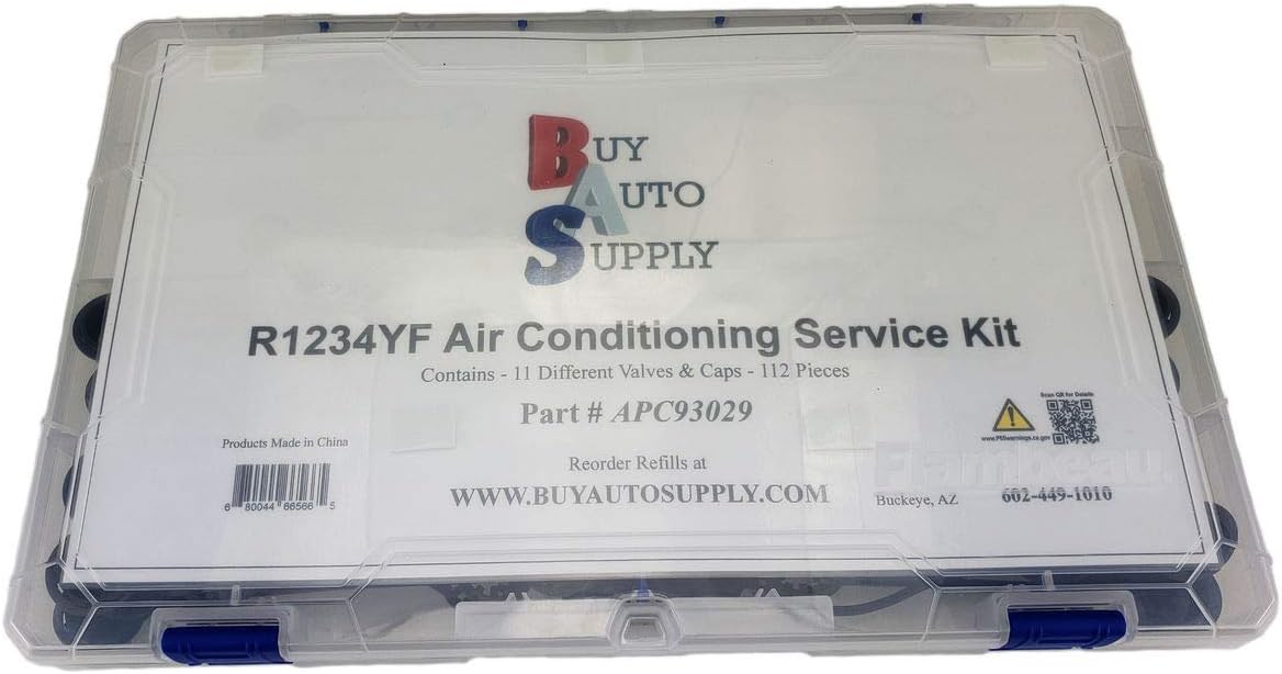 Buy Auto Supply # APC93029 - Master 1234yf A/C Valve Core & Cap Assortment Kit - 11 Styles / 112 Pieces