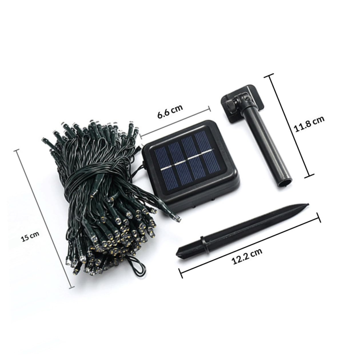 Solar LED Lichterkette für Außenbereich 2 Satz 10m 100 Leds