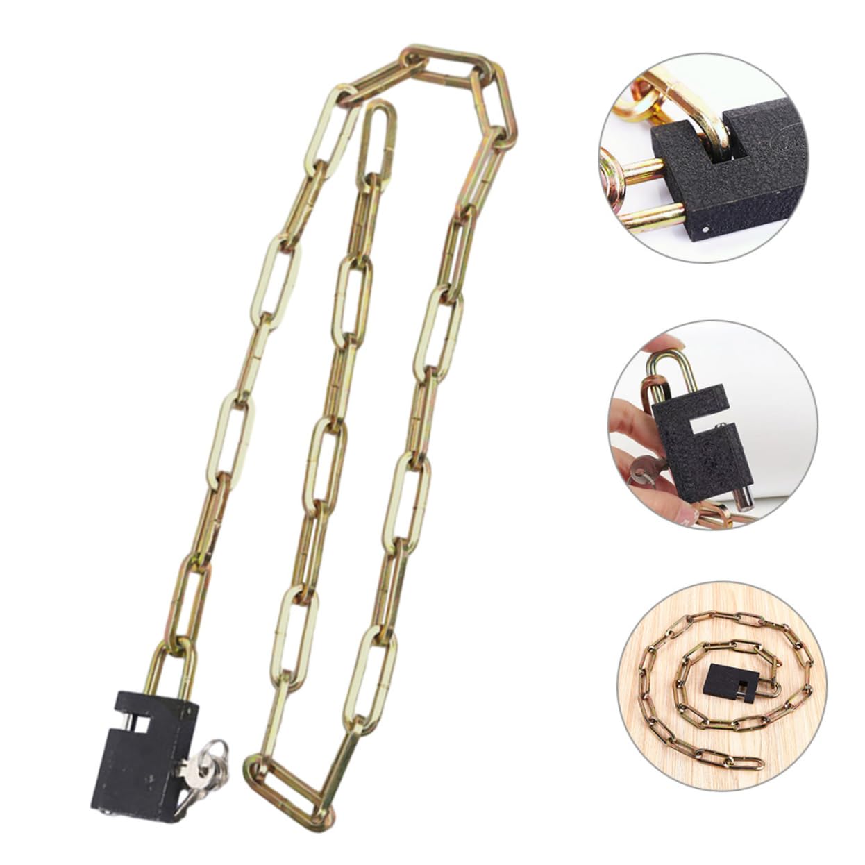 Catena Di Sicurezza Per Bici Blocco Antifurto Resistente Lucchetto Portatile Per Biciclette e Versatile e Adatto Per Attrezzature Sportive e Valigie