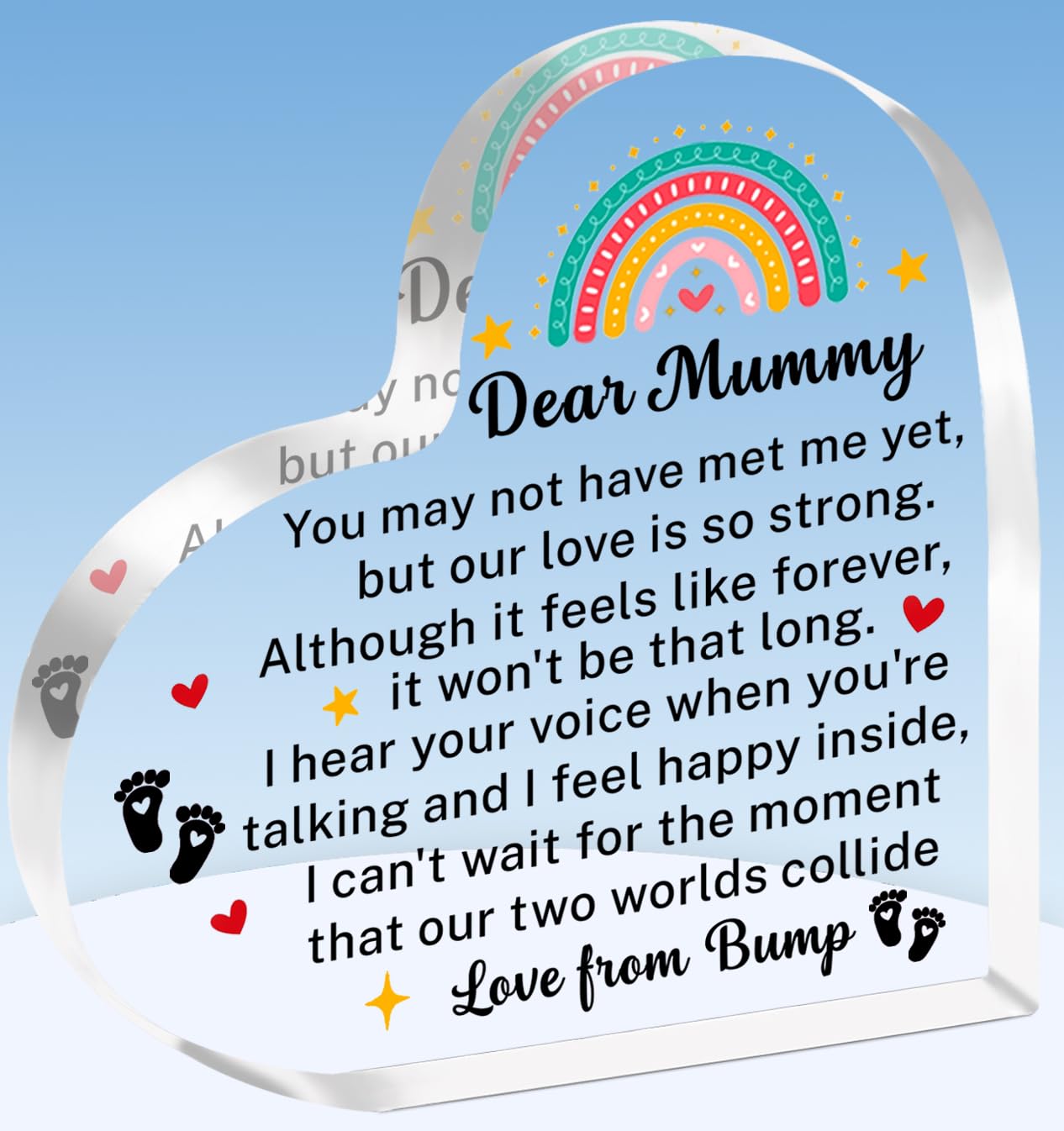 TTOVEN Mummy to be Gifts,New Mum Gifts Heart Plaque Gifts for Mummy to be Baby Shower Gifts For Mum