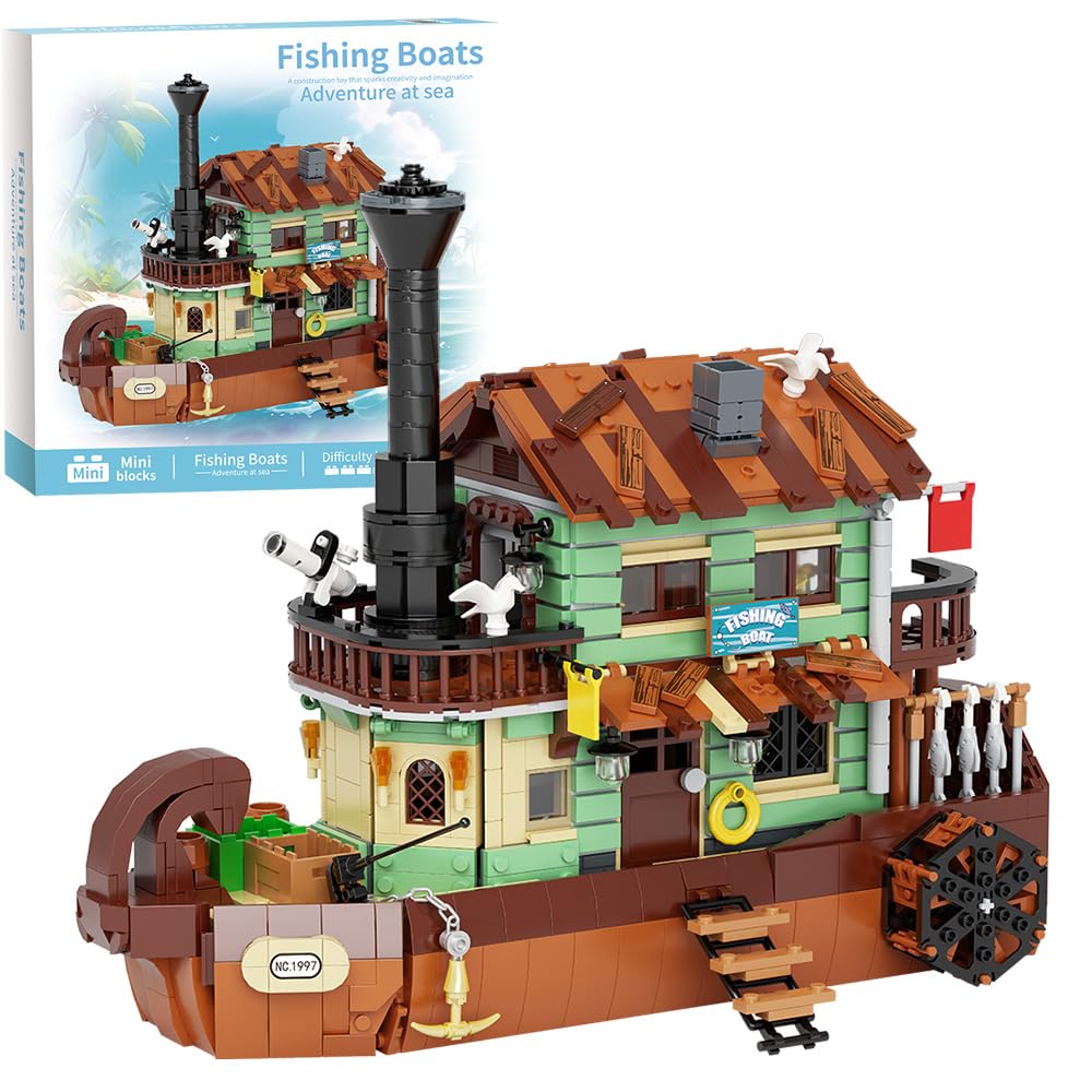Lighthouse Fishing Village Store House Building Set Toys,Adults and Teens Boys 14+ (1501 Pieces)