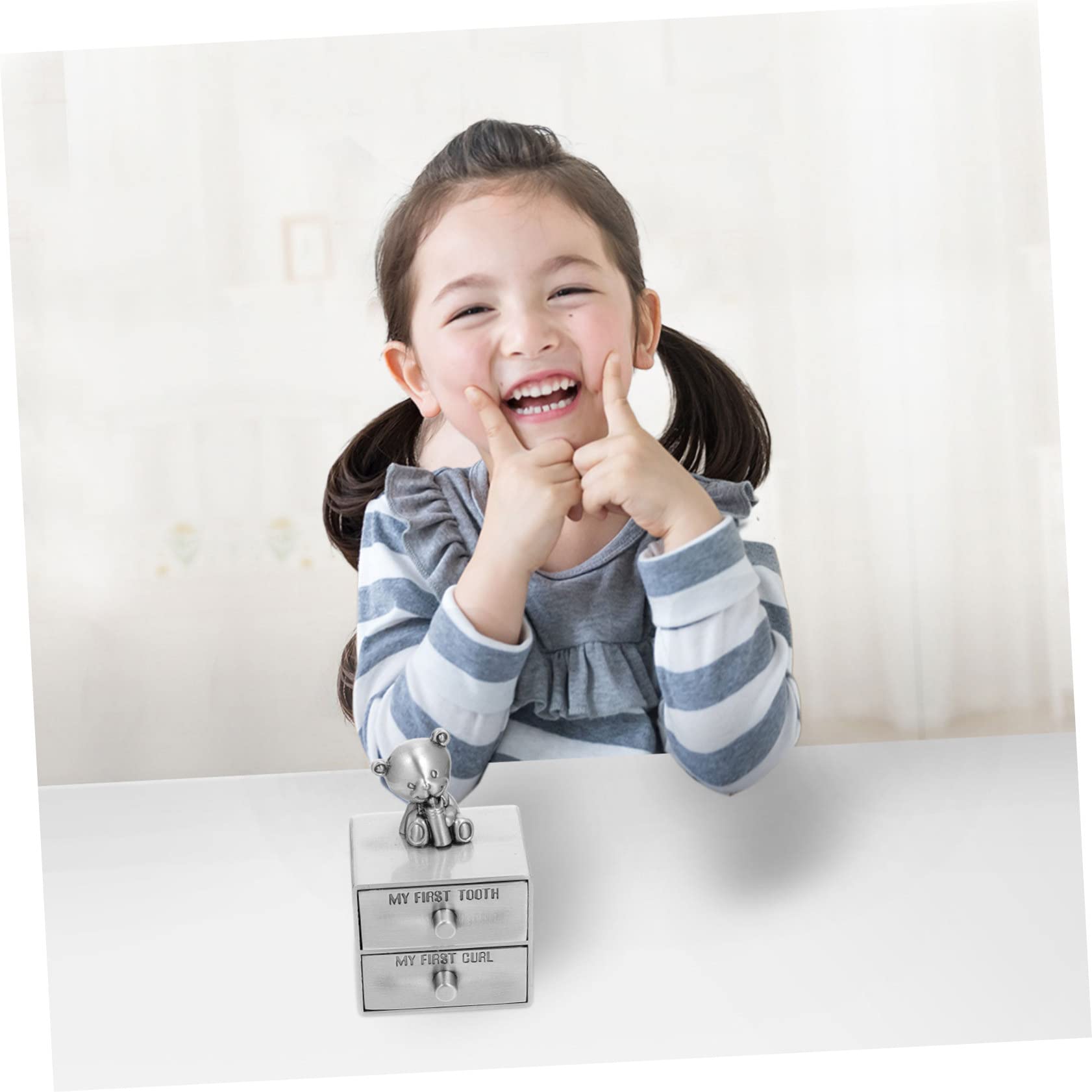 ORFOFE 1 Caja Caja De Recogida De De Leche Recuerdo De Bebe Contenedor Metálico Hada De Los Niño De La Almohada Bebé Cajón Aleación De Zinc Dental