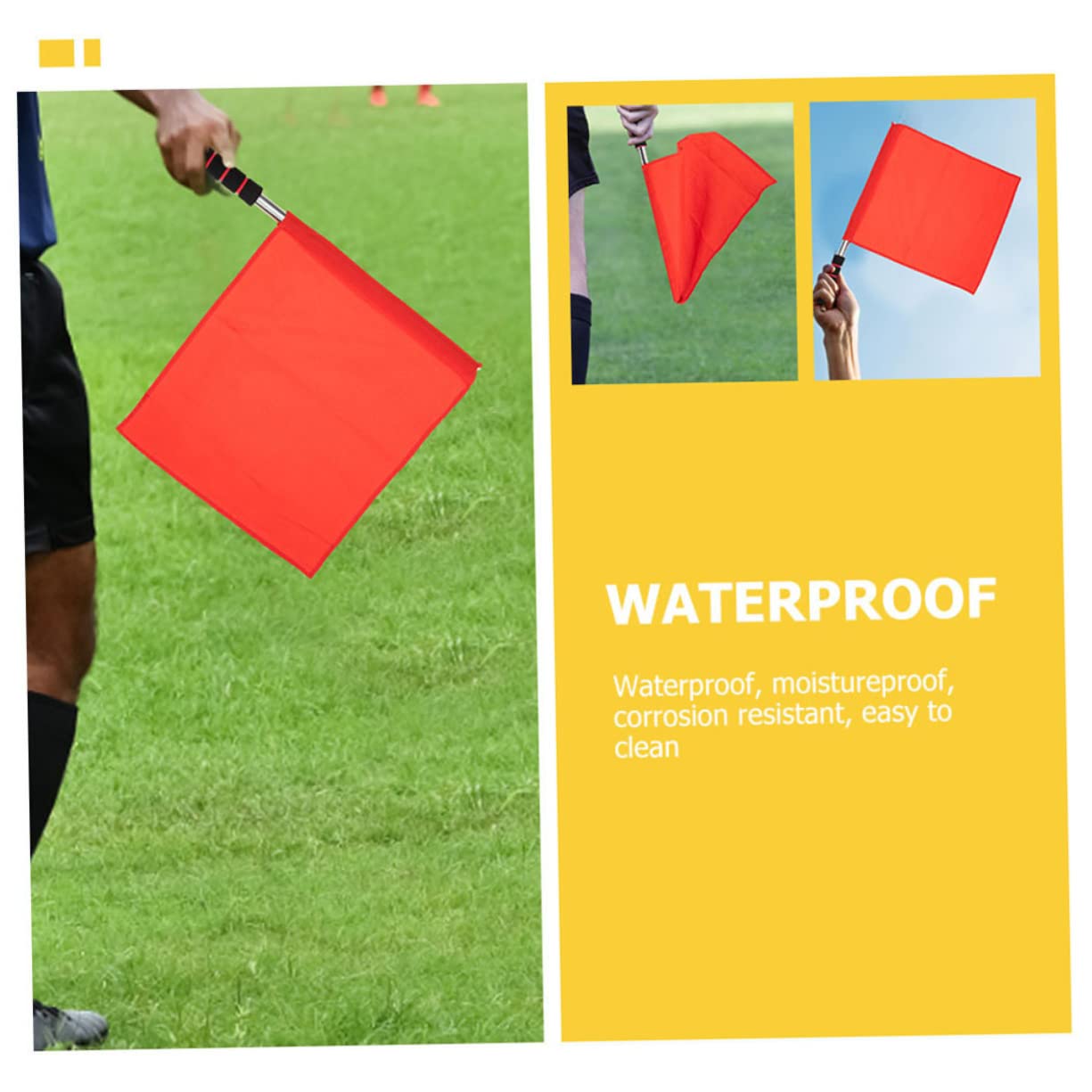 Schiedsrichter Fahnen Für Fußball – 2 Stück Rote Handfahnen, Robust & Sichtbar, Ideal Für Fußball, Volleyball & Mehr Schiedsrichter Fahnen Für Fußball – 2 Stück Rote Handfahnen, Robust & Sichtbar, Ideal Für Fußball, Volleyball & Mehr