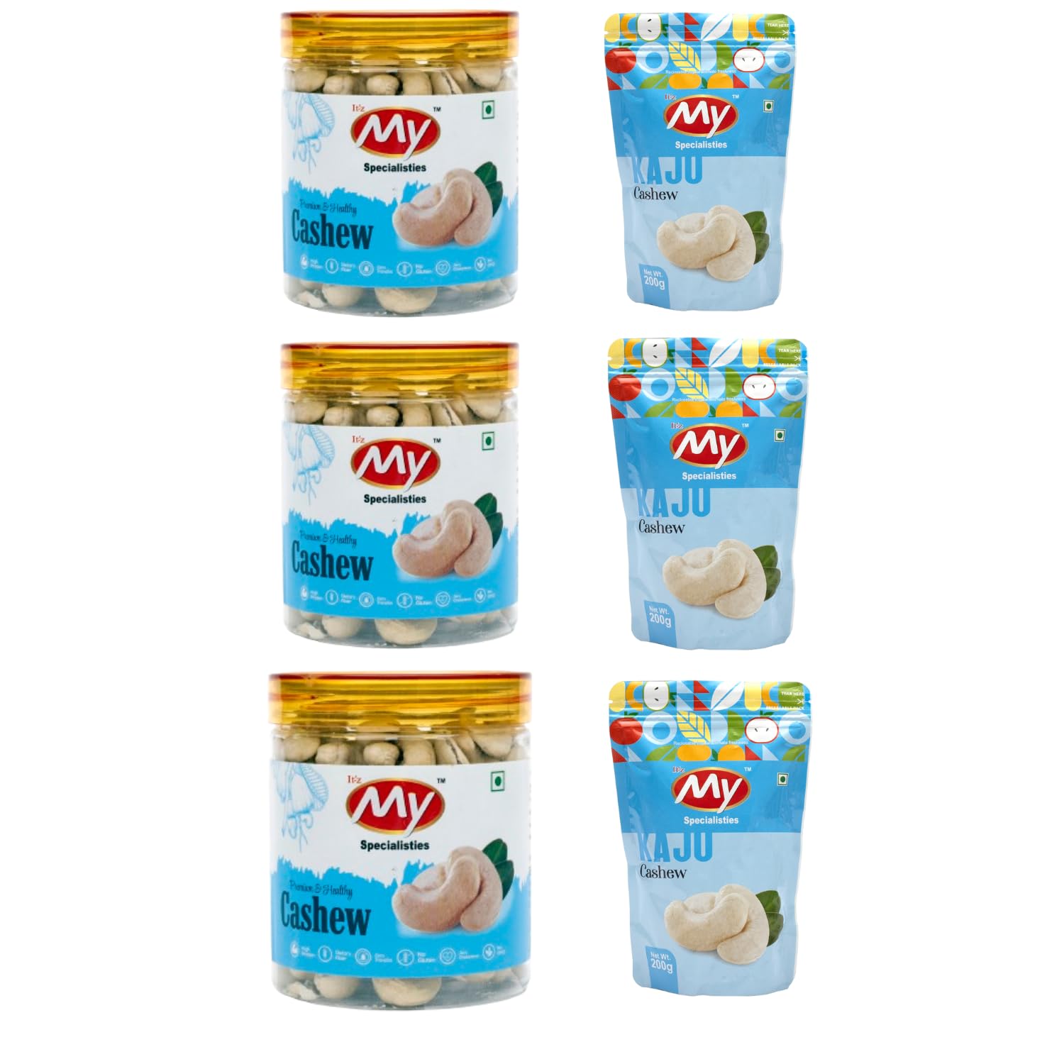 It-z My Specialisties 200gm & 250gm Whole Cashews Value Pack | Premium & Delicious Kaju Dry Fruits, Whole Crunchy Cashew | Rich in Protein, & Nutritious | Gluten Free & Plant based Protein-Combo6 (B0D5WJJPW9) Amazon Price History, Amazon Price Tracker