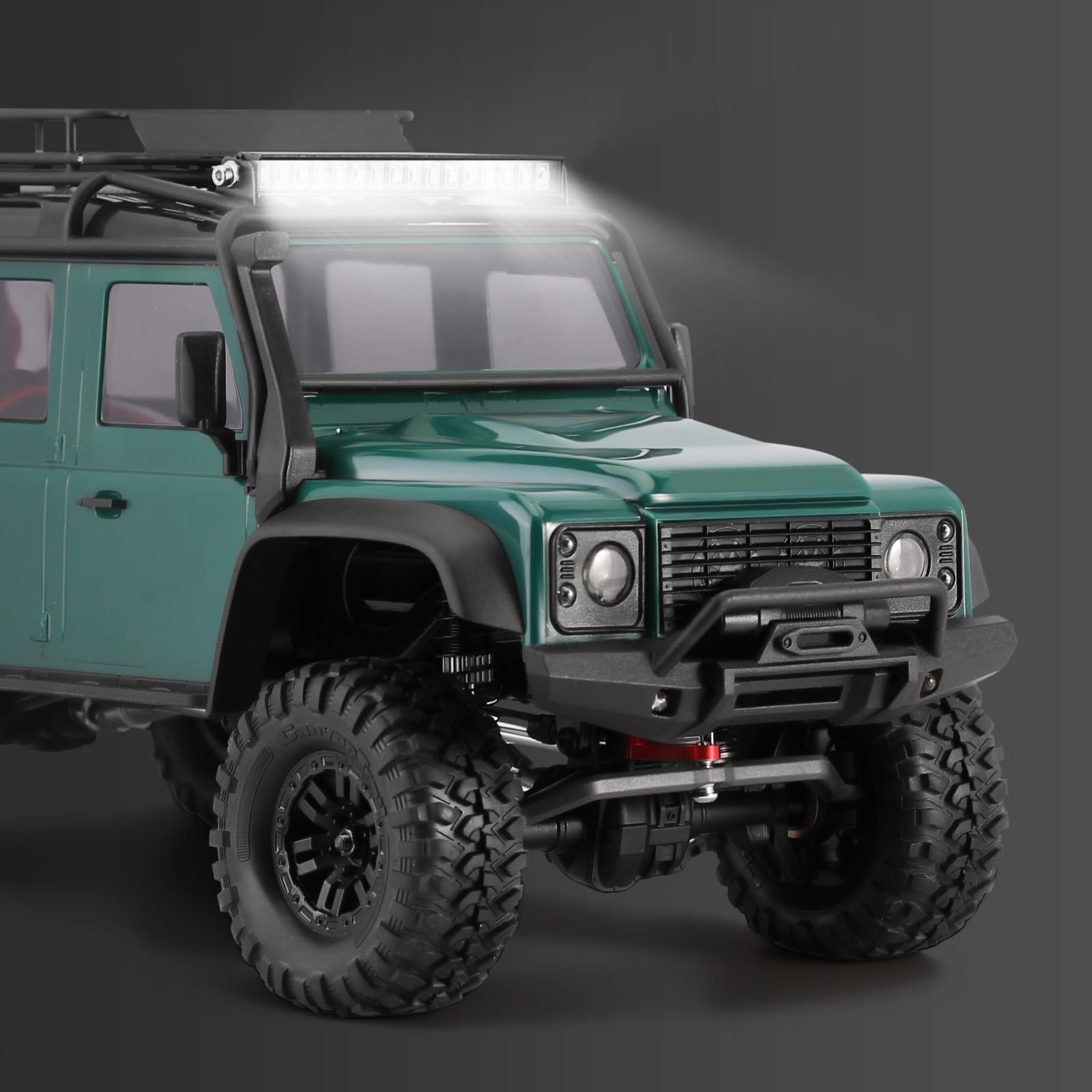 Componentes Mejora RC para TRX4M para Defender 1/18 Coche Trepador Control Remoto Piezas Mejora Modelos Estable Práctico Ligero Compacto 16 Pod Luz Techo Metal 4M-26