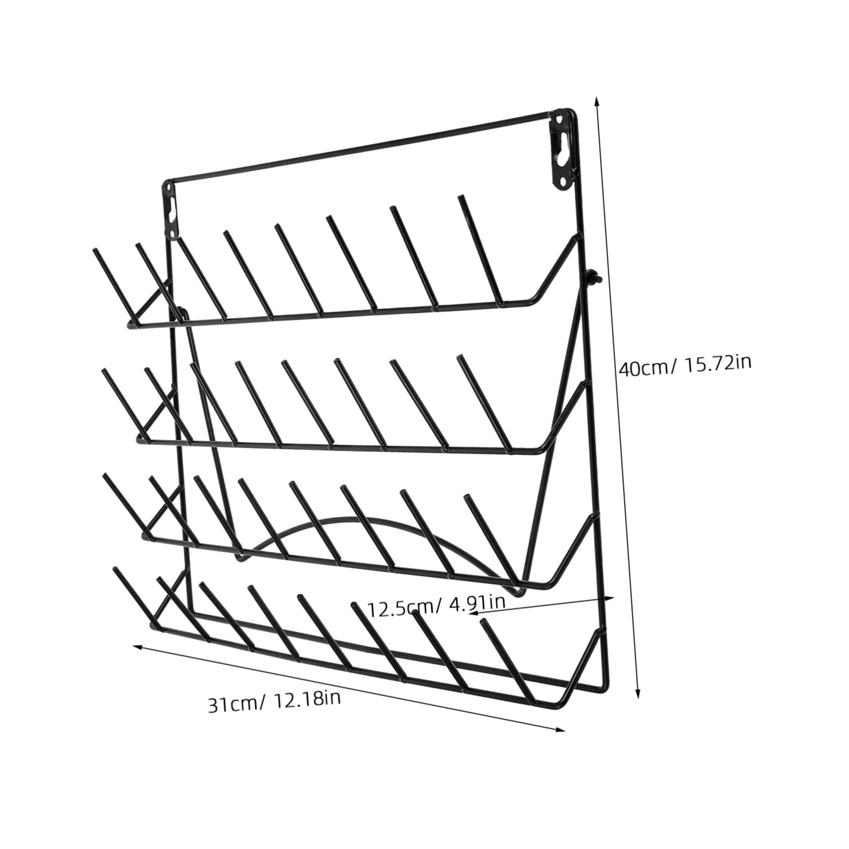 BESTYASH Estante de Hierro para Pared de Laboratorio Cristalería