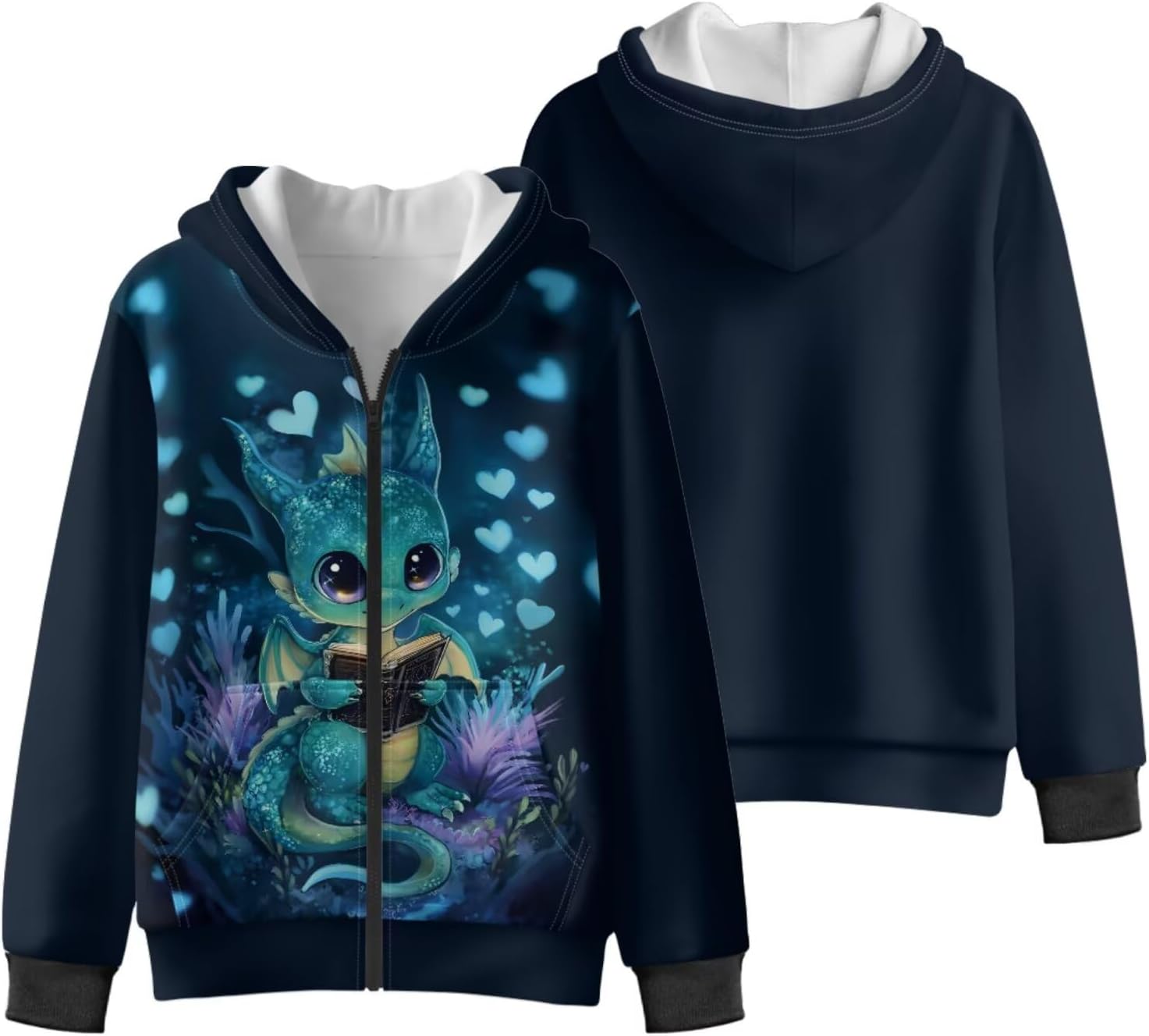 Girls Zip Up Hoodie Toddler Fall Jacket Fleece Hooded Sweatshirt with Pockets Kids Winter Outerwear 6-16