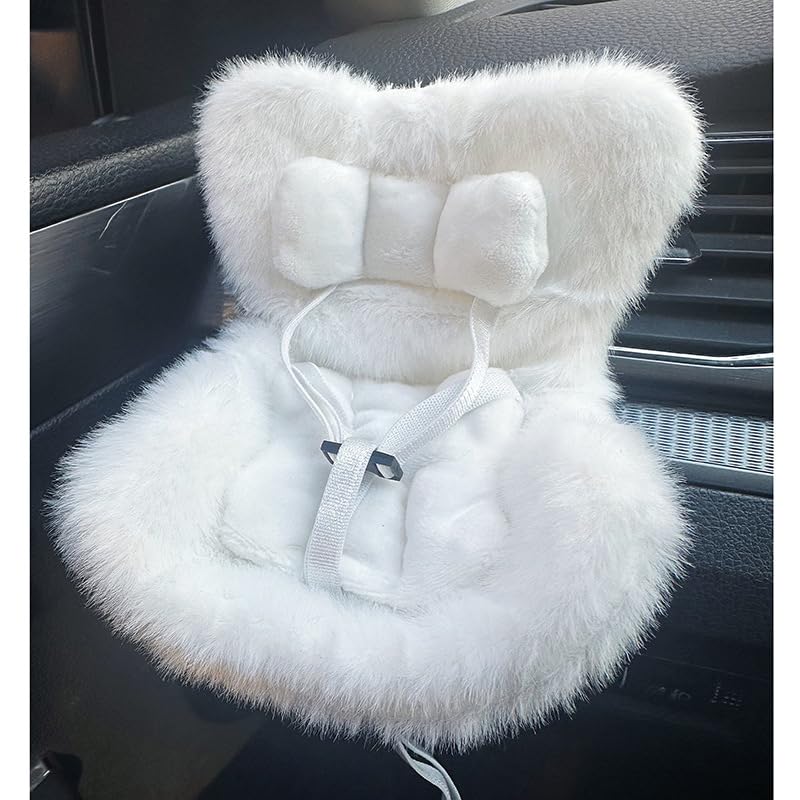 Accessories for Dolls，Safety seat，Car Seat, Doll Sofa, Car Decoration Sofa, Air Vent Clip and Desktop Stand，Suitable for 17cm Doll（no Dolls） (White)
