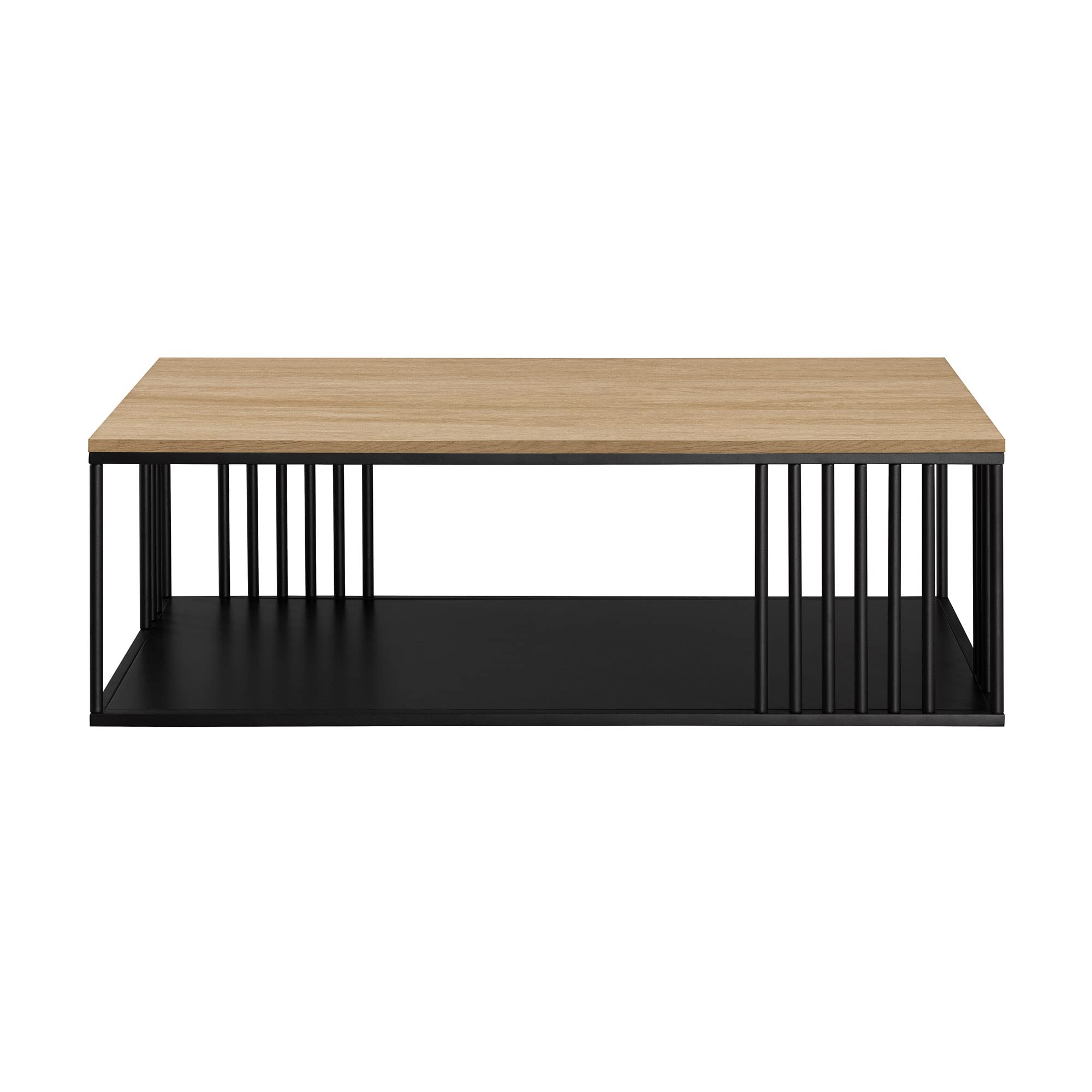 Walker Edison Kass Modern Minimalist Open-Slat Rectangle Coffee Table ...