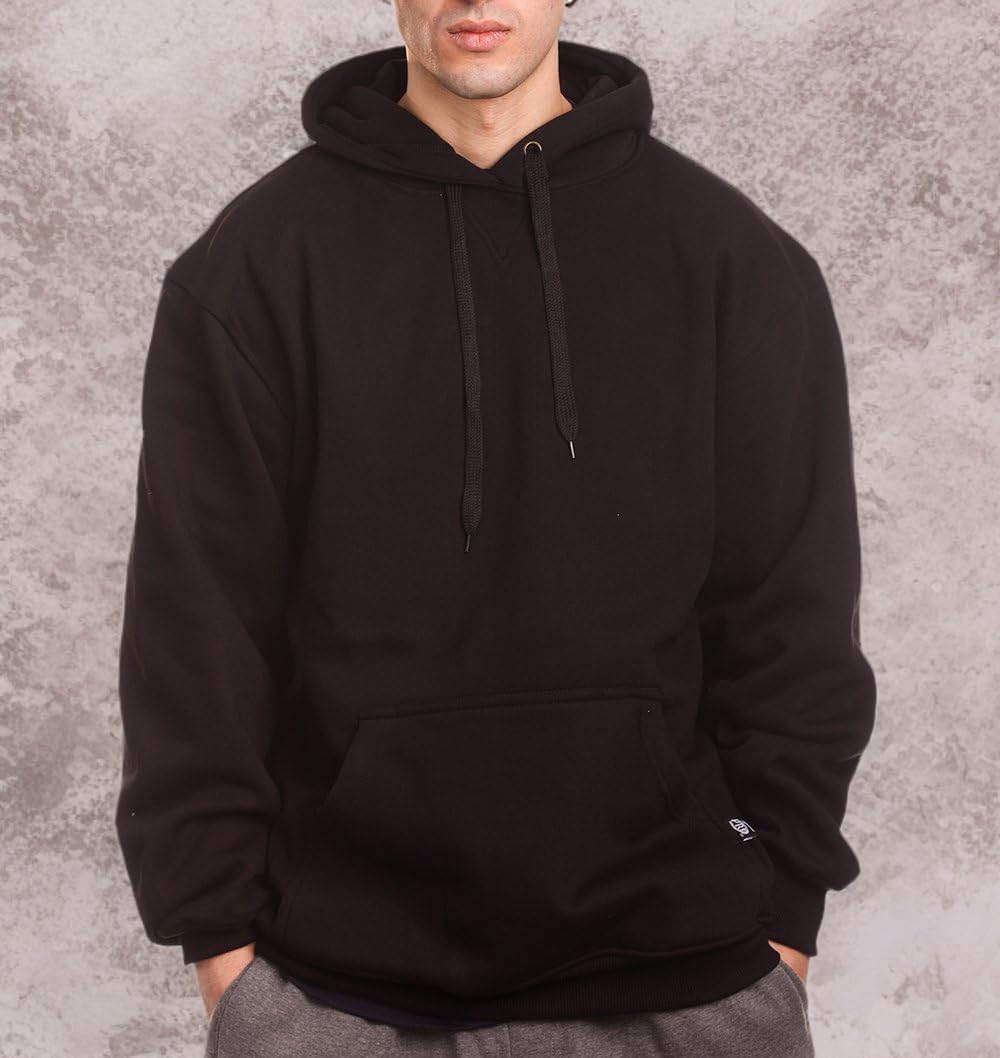 PRO 5 Mens Heavy Weight Fleece Pullover Hoodie - Image 2