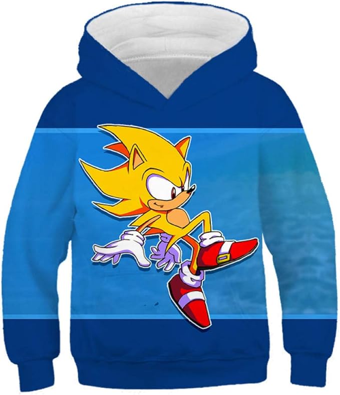 Sonic 3D Print Sweatshirt for Boys and Girls Sweatshirt ClothingIs