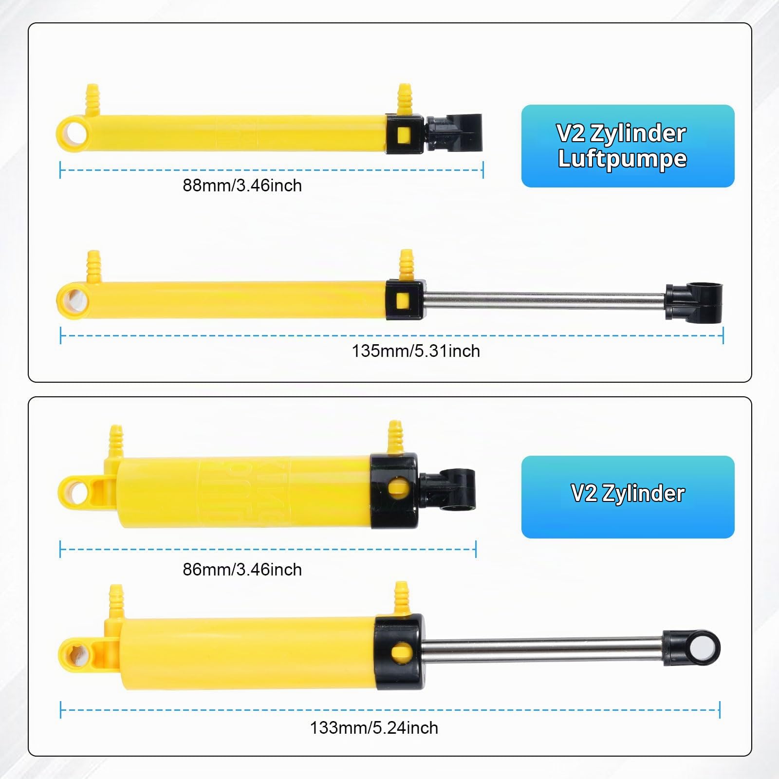 31-Teiliges Pneumatik-Set,QIQIAZI Pneumatik Zylinder & Hydraulik Ersatzteile Set mit Luftpumpe, Luftdruckmesser, Gastank, Schlauch und Schalter, Kompatibel mit Große Marke Technik-Motoren-Set