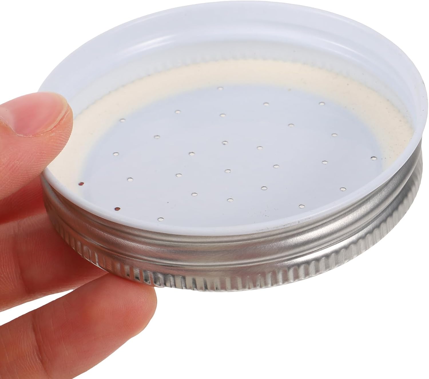 BESPORTBLE 4pcs Bee Entrance Feeders Perforated Metal Mason Jar Lids Beehive Waterer Honey Bee Canning Feeder Beekeeping Supplies - Image 3