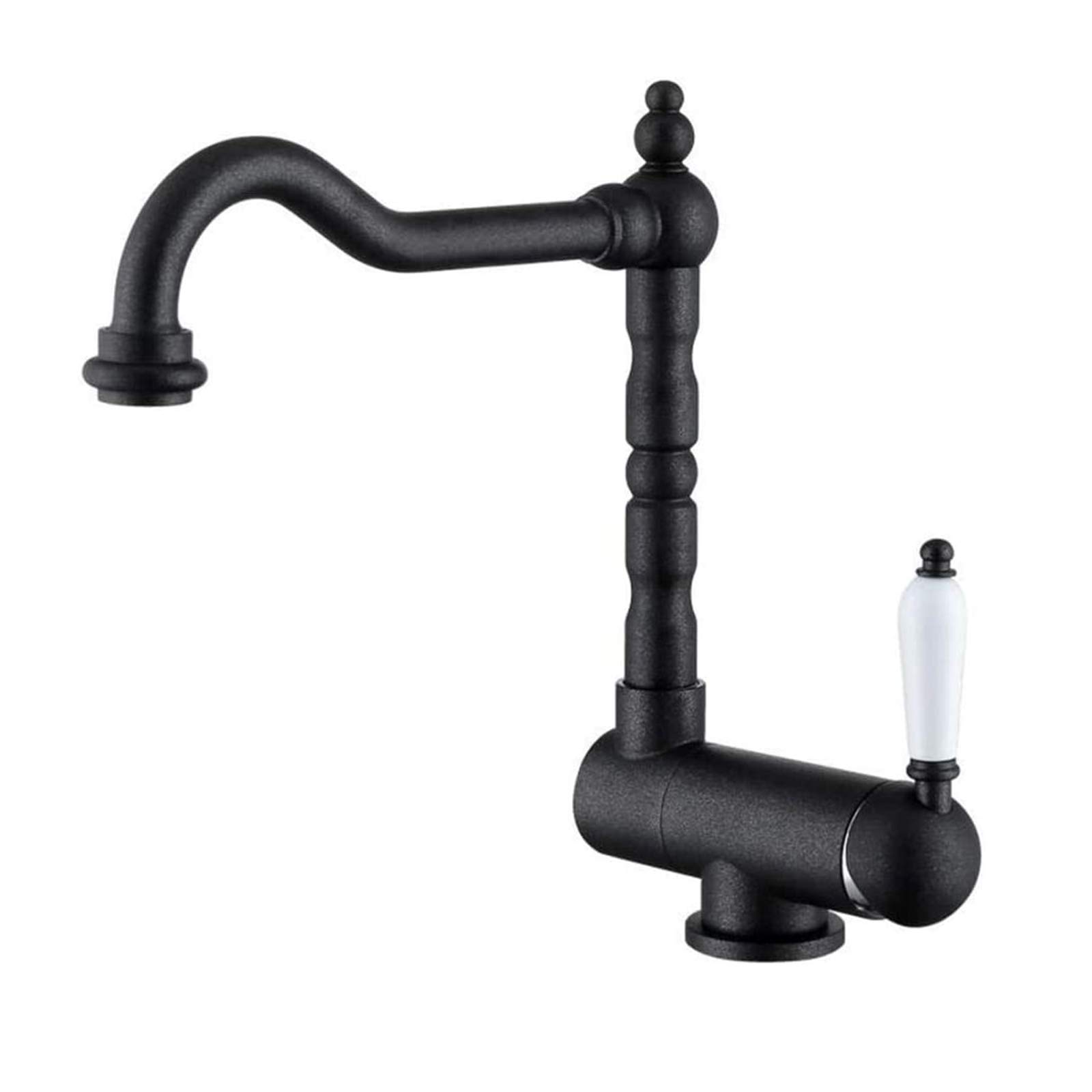 Robinet de cuisine en laiton noir mitigeur haut de gamme rabattable intérieur