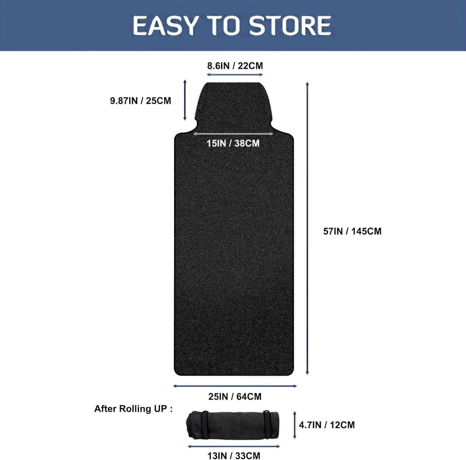 Car Seat Covers, 2PCS Premium Auto Seat Towel Fit Cars SUV Trucks, Ideal Gift for Active People Who Work Sweat Swim Run Beach, Black