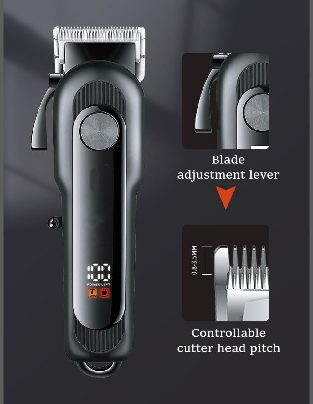 Hair Cutting Tool, Electric Professional Hair Clipper for Men Rechargeable Beard Hair Trimmer Powerful Haircut Machine Lithium