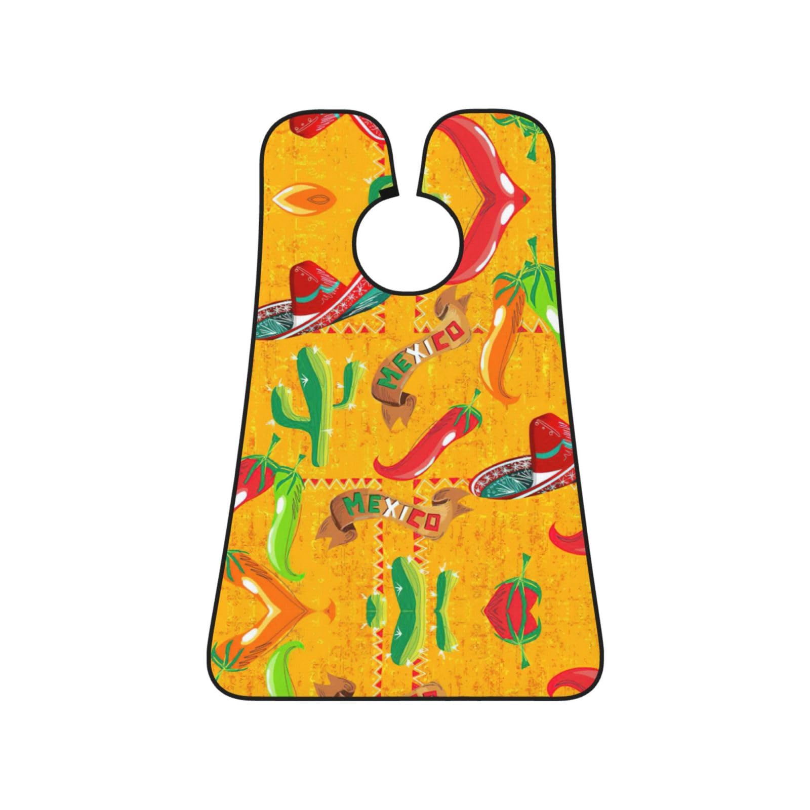 YQxwJL Cactus Hat And Chili Pepper Print Beard Bib Apron, Shaving Apron For Dad, Men'S Hair Catcher For Shaving Best Gifts For Dad