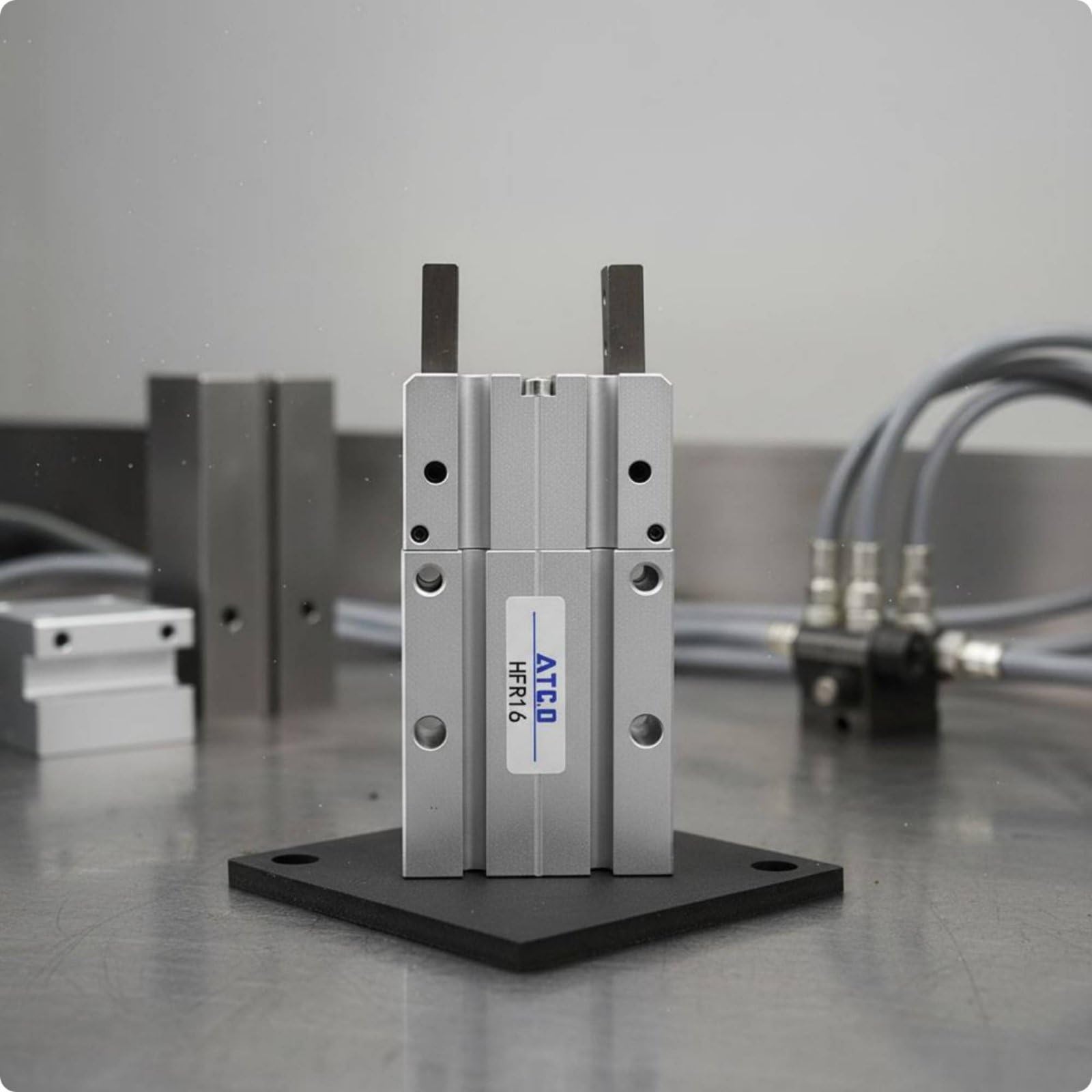Pinza Neumática MHY2 Pinza Cilindro Garra Actuador con Apertura de Gran Ángulo para Sujeción Suave y Posicionamiento Conmutable con Adecuado para, HFR32