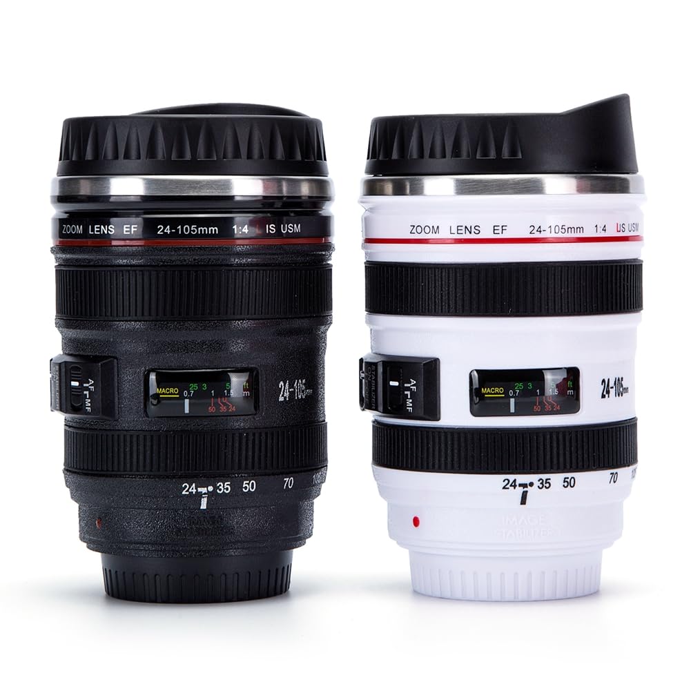 Photo 1 of MUGEER BTY Camera Lens Coffee Mug,Stainless Steel Insulated Tumbler Cup Novelty Gifts Lovers Friends Couple Valentine's Day Gifts Photographer Birthday Present Camera Accessories