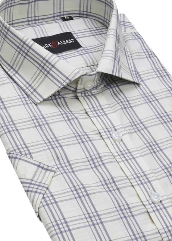Image of Mark & Albert Men's Half Sleeves Regular Shirt