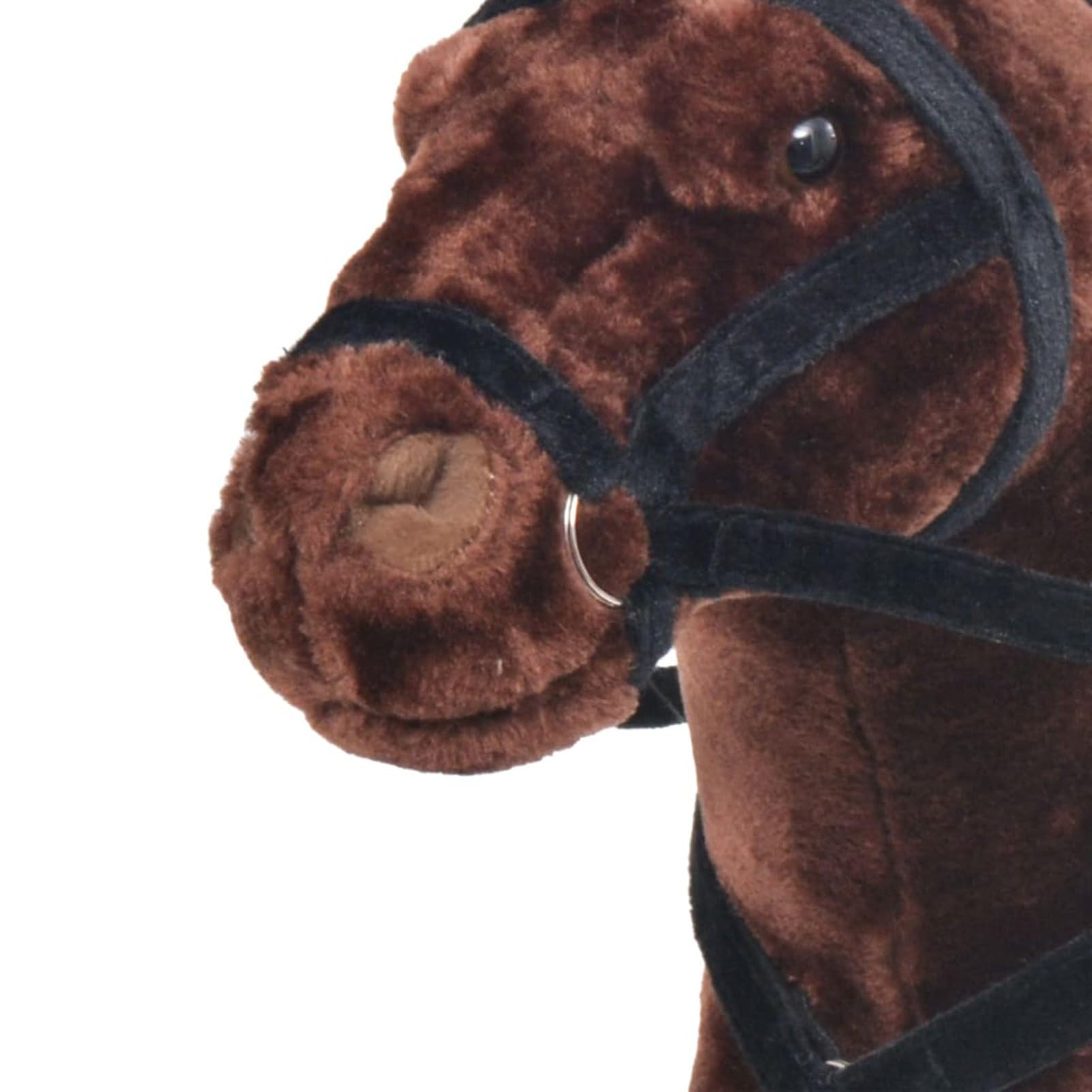 Cavallo di Peluche Marrone Scuro XXL Giocattolo Gioco per Bambini Bimbi