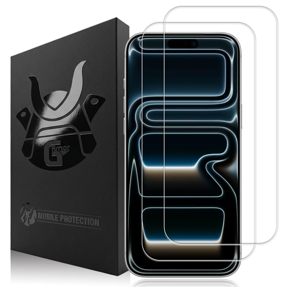 2 Pack Glass Screen Protector for iPhone 17 Pro Max