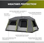 CORE Large Multi Room Tent for Family with Full Rainfly for Weather and Storage for Camping Accessories | Portable Huge Tent with Carry Bag for Outdoor Car Camping | with Full Rainfly