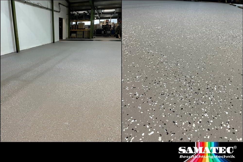 2K Epoxidharz Bodenbeschichtung DIY für Garagenboden, Werkstattboden, Hallenboden, Industrieboden Test Set für 5m² (RAL 9005)