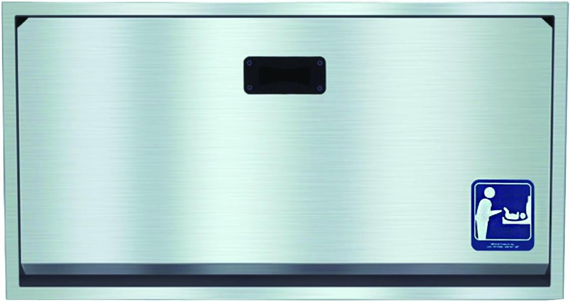 BradleyEmergency Fixtures 962-110000 Stainless Steel Surface-Mounted Baby Changing Station, 37-1/2" Width x 21-5/8" Height x 4" Depth