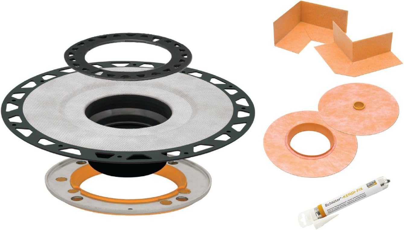 Schluter Kerdi DrainA Adaptor Kit with Integrated Bonding Flange