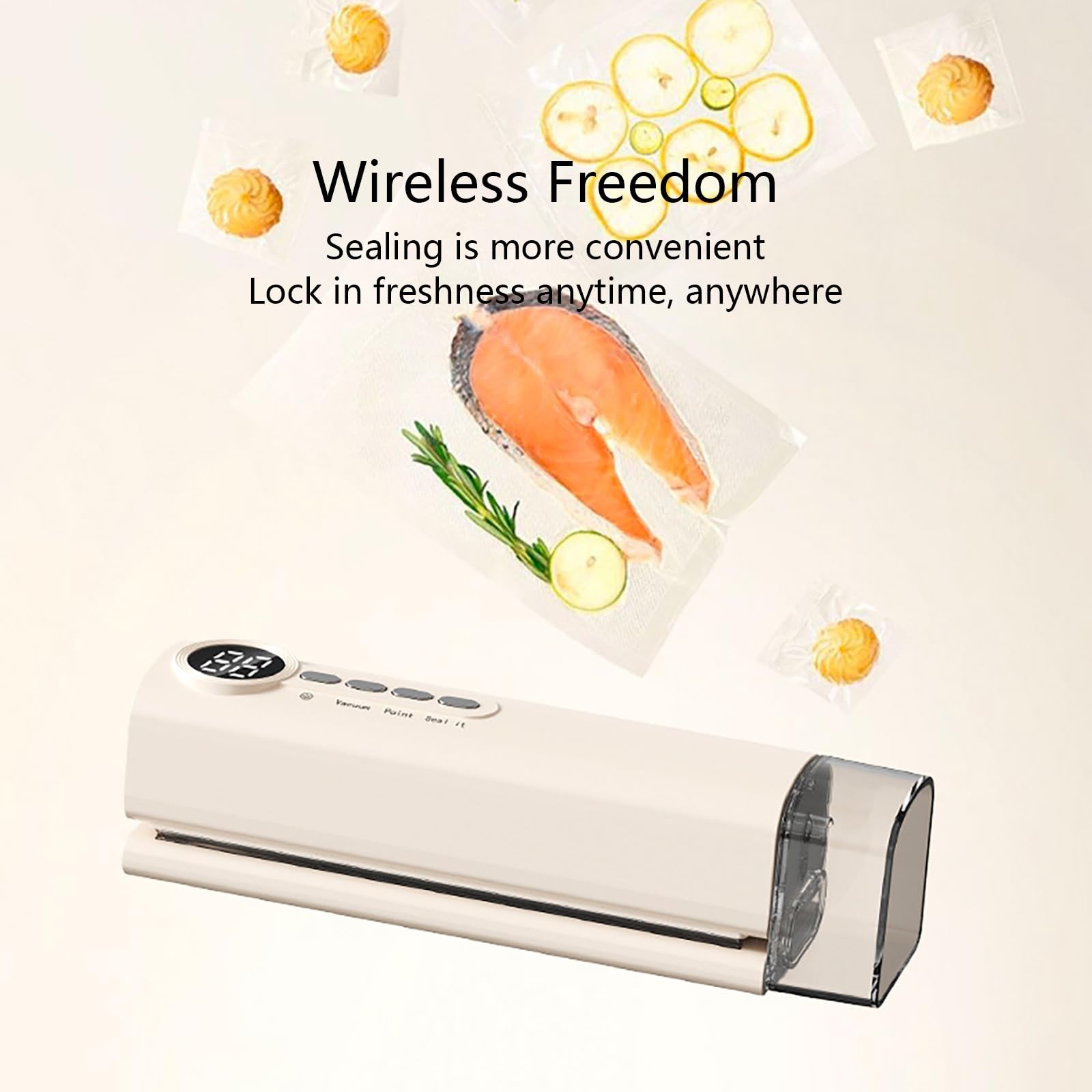 Multifunctional Vacuum Sealer Machine, Includes External Extraction Function, Perfect for Canning, Sous Vide & Freezer Organization(Black)