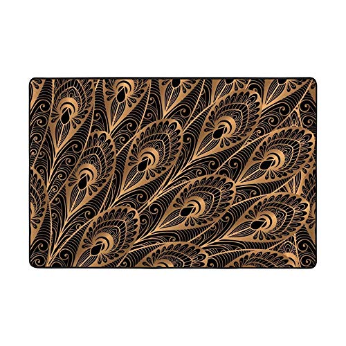 Grand tapis de surface oriental Ruchen pour transformer un salon vide