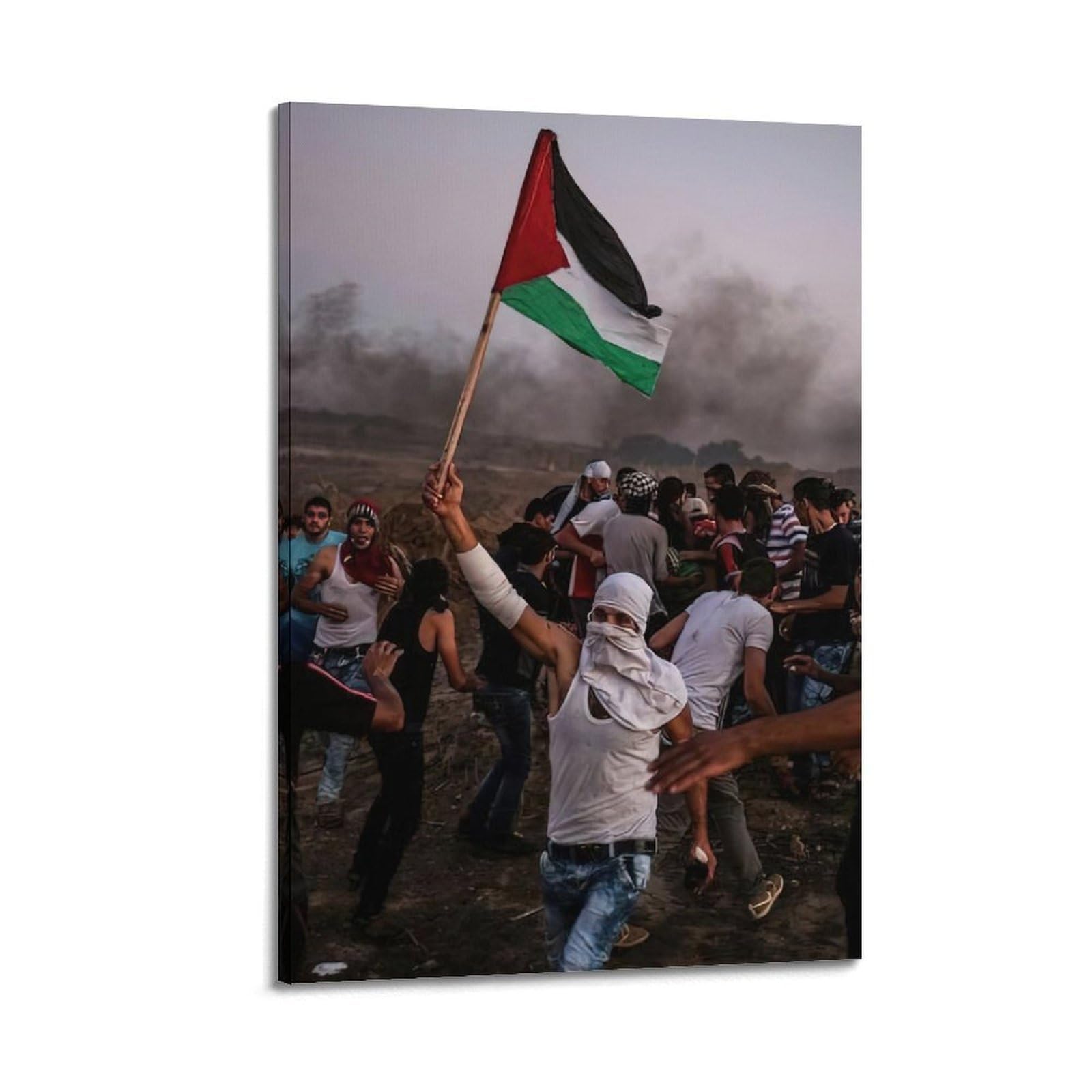XKUGA Anti War Poster Free Palestine Resilience Gaza Modern Decorative Canvas Prints - Ideal Wall Art for Family, Man Cave, Game Room, Boys & Girls Bedroom 20x30inch(50x75cm)