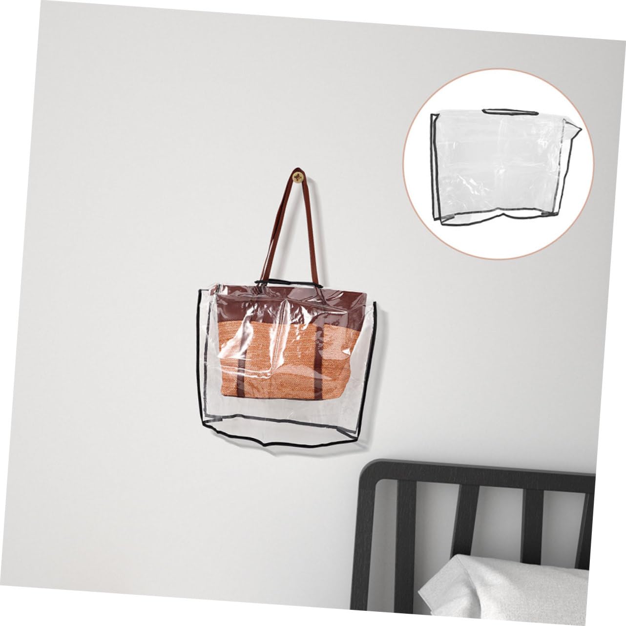 Kisangel Protector de Lluvia para Bolso Transparente PVC 2piezas Cuadrado